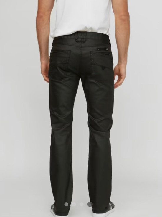 Guess Other - Guess Harlem Ultra-Slim Coated Zip Jeans.